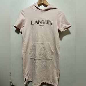 Lanvin Kids Casual Dress in Pink with Gold Accents